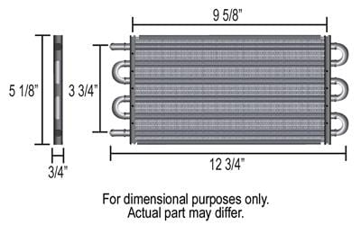 Derale Cooling Products Derale 7000 Series Tube and Fin Transmission Coolers 13201 Autofit