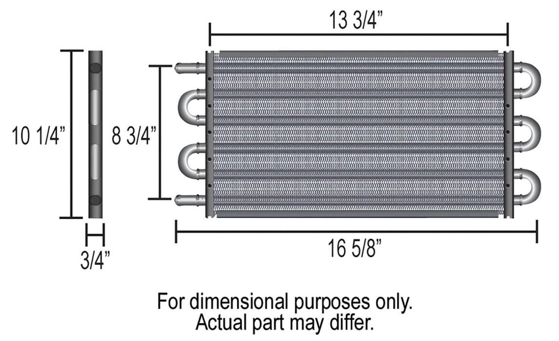 Derale Cooling Products Derale 7000 Series Tube and Fin Transmission Coolers 13204 Autofit