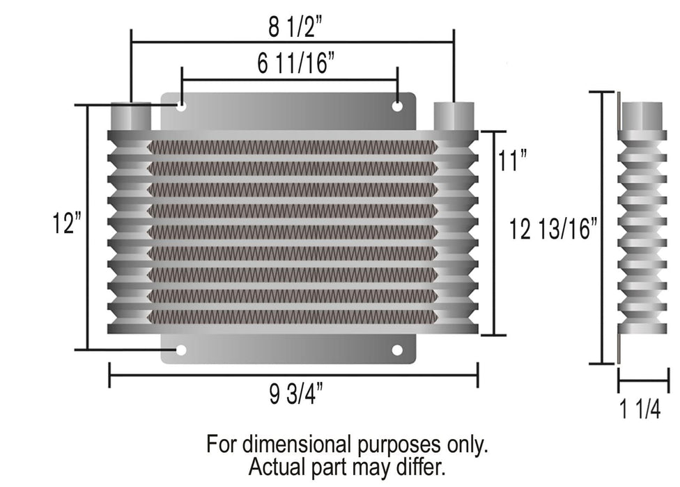 Derale Cooling Products Derale 9000 Series Fin and Plate Transmission Coolers 13615 Autofit