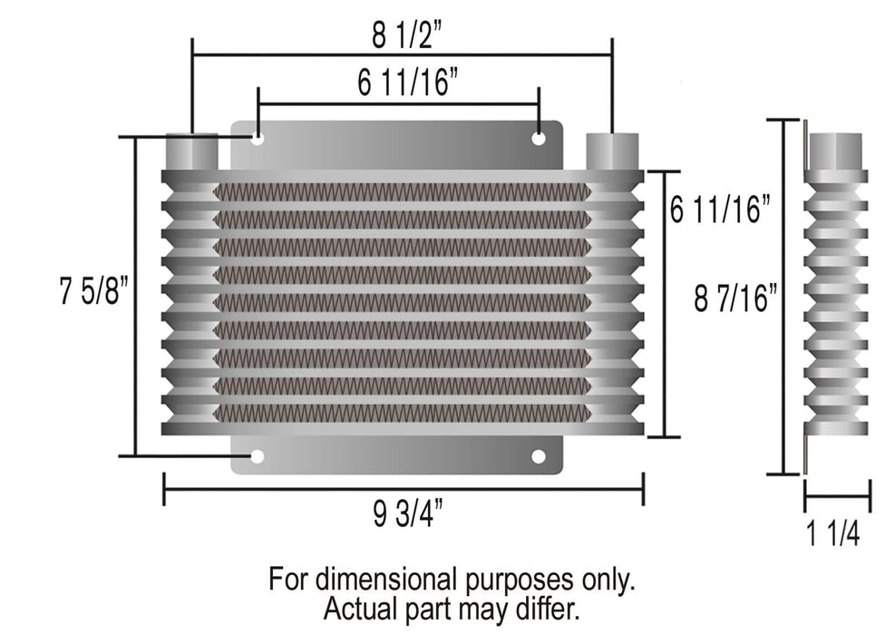 Derale Cooling Products Derale 9000 Series Fin and Plate Transmission Coolers 33603 Autofit
