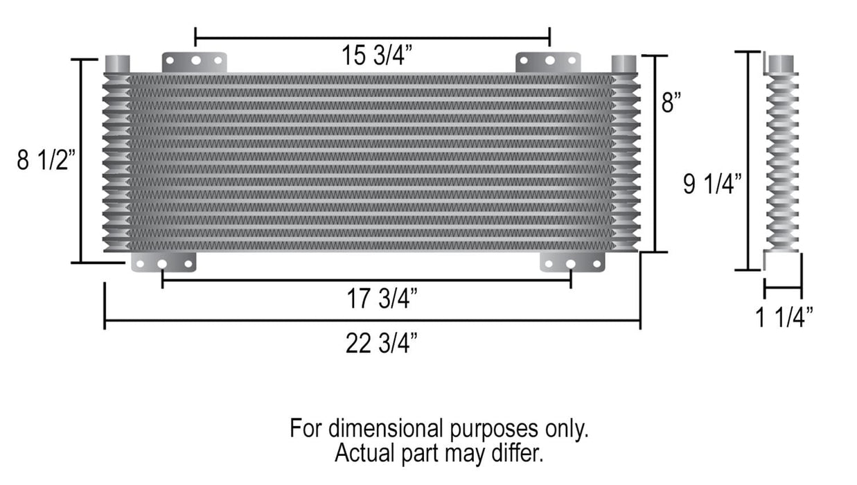 Derale Cooling Products Derale 9500 Series Fin and Plate Transmission Coolers 33633 Autofit