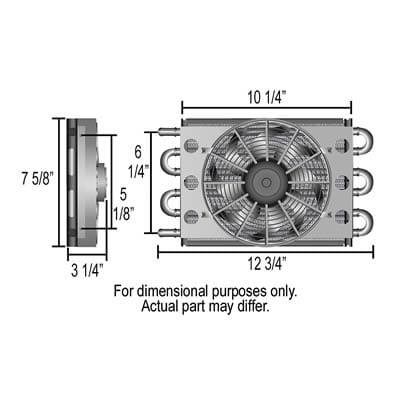 Derale Cooling Products Derale Dyno-Cool Remote Fluid Coolers 12730 Autofit