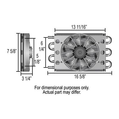 Derale Cooling Products Derale Dyno-Cool Remote Fluid Coolers 12731 Autofit