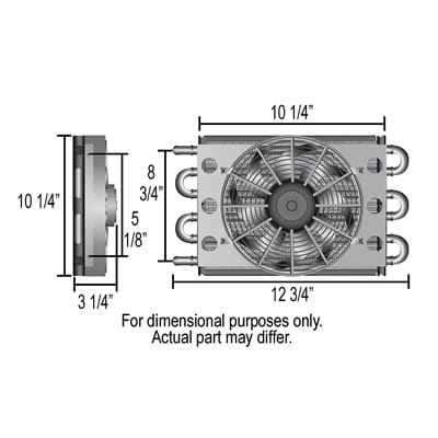 Derale Cooling Products Derale Dyno-Cool Remote Fluid Coolers 12732 Autofit