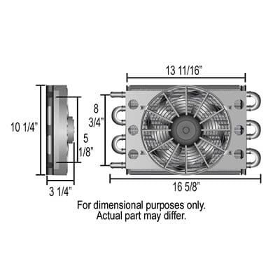 Derale Cooling Products Derale Dyno-Cool Remote Fluid Coolers 12733 Autofit