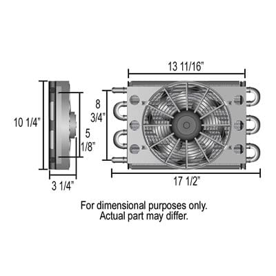 Derale Cooling Products Derale Dyno-Cool Remote Fluid Coolers 12743 Autofit
