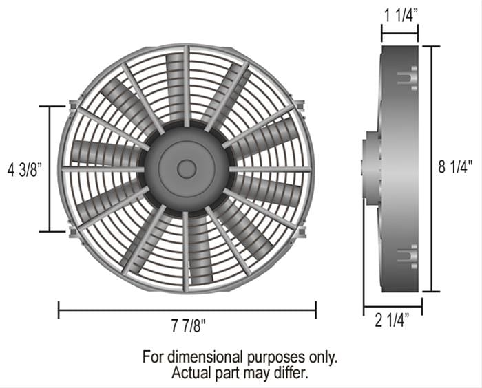 Derale Cooling Products Derale Dyno-Cool Straight Blade Fans 16908 Autofit
