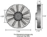 Derale Cooling Products Derale Dyno-Cool Straight Blade Fans 16908 Autofit