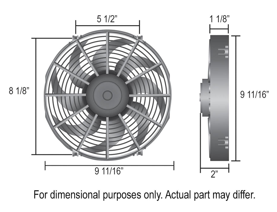 Derale Cooling Products Derale High-Output Curved Blade Fans 16109 Autofit