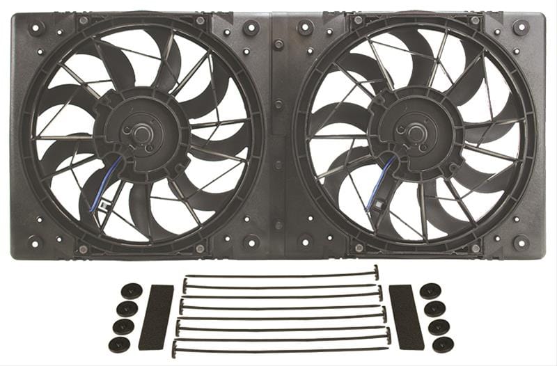 Derale Cooling Products Derale High-Output Dual RAD Fan and Shroud Kits 16812 Autofit