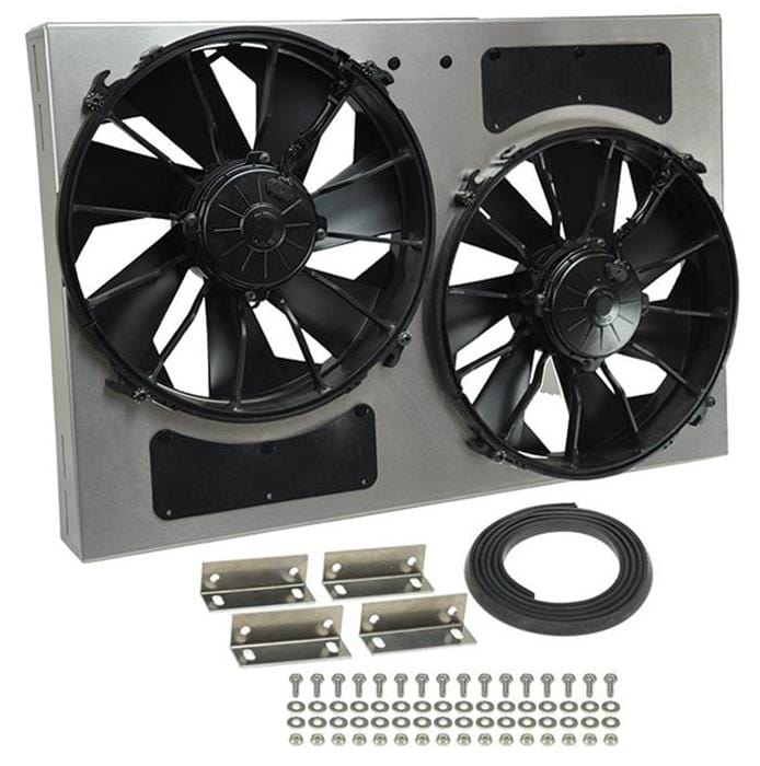 Derale Cooling Products Derale High-Output Dual RAD Fan and Shroud Kits 16826 Autofit