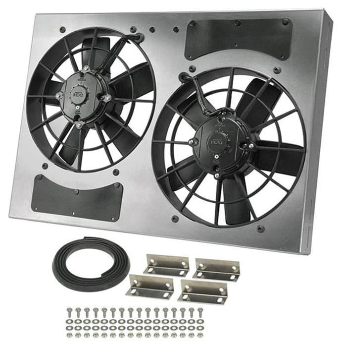 Derale Cooling Products Derale High-Output Dual RAD Fan and Shroud Kits 16833 Autofit