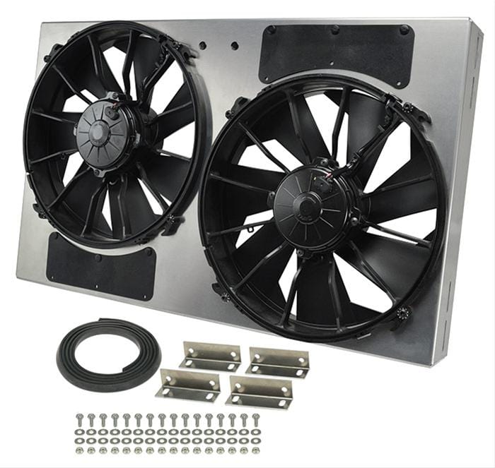 Derale Cooling Products Derale High-Output Dual RAD Fan and Shroud Kits 16836 Autofit