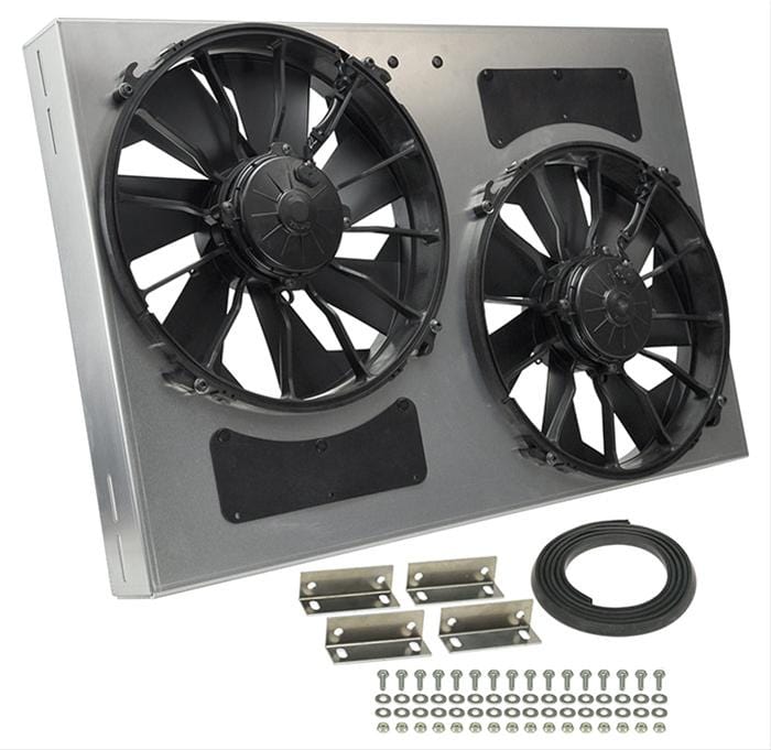 Derale Cooling Products Derale High-Output Dual RAD Fan and Shroud Kits 16837 Autofit