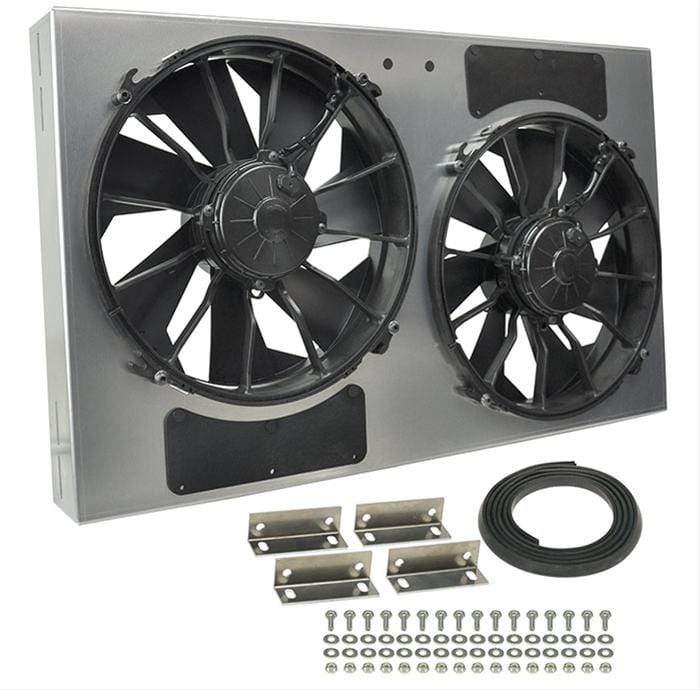 Derale Cooling Products Derale High-Output Dual RAD Fan and Shroud Kits 16838 Autofit