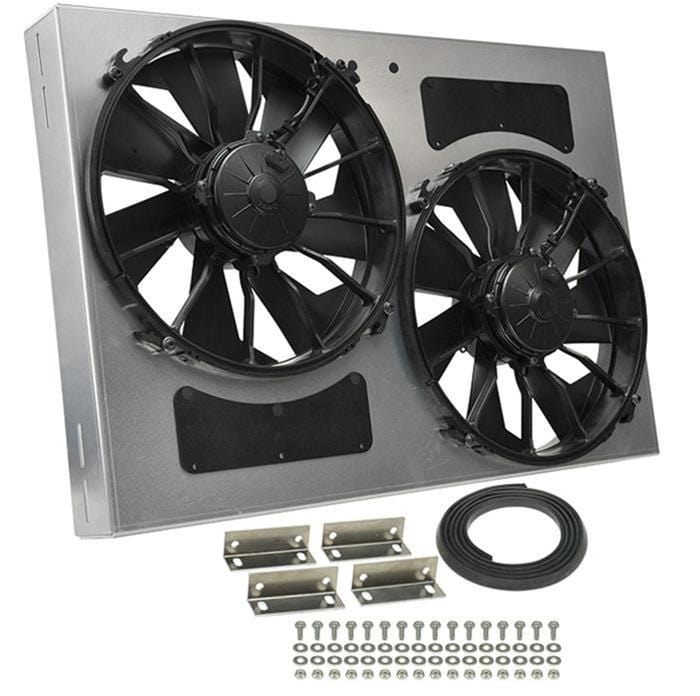 Derale Cooling Products Derale High-Output Dual RAD Fan and Shroud Kits 16842 Autofit