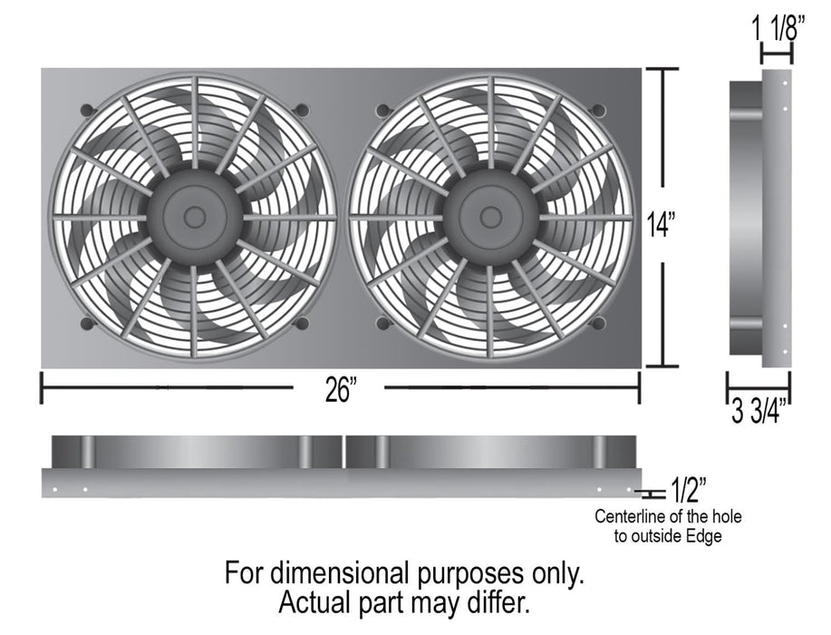 Derale Cooling Products Derale High-Output Dual RAD Fan and Shroud Kits 16850 Autofit