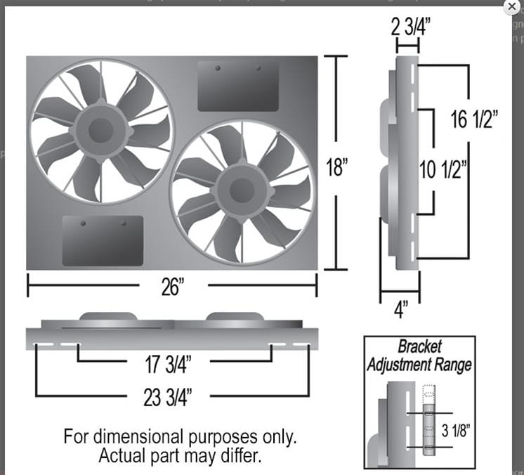 Derale Cooling Products Derale High-Output Dual RAD Fan and Shroud Kits 16927 Autofit