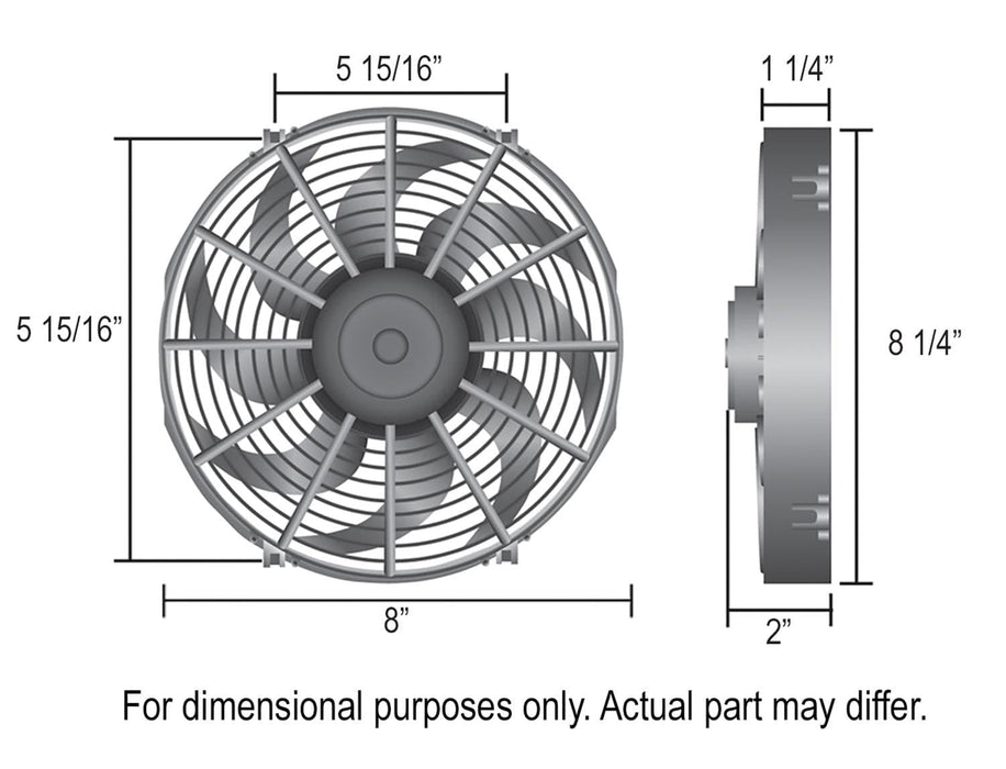 Derale Cooling Products Derale High-Output Paddle Blade Fans 16108 Autofit