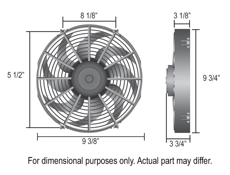 Derale Cooling Products Derale High-Output Paddle Blade Fans 16119 Autofit