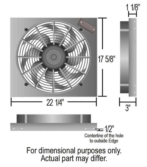 Derale Cooling Products Derale High-Output RAD Fan and Shroud Powerpacks 66822 Autofit