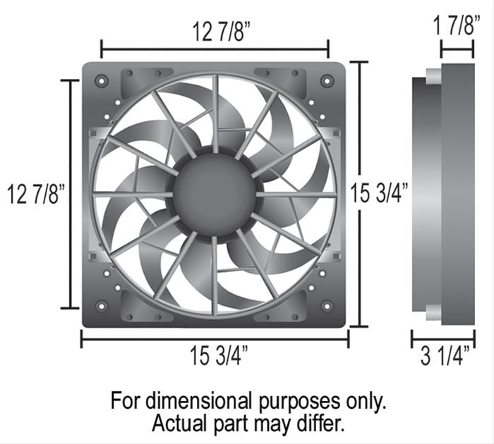 Derale Cooling Products Derale High-Output Single RAD Fan and Shroud Kits 16926 Autofit