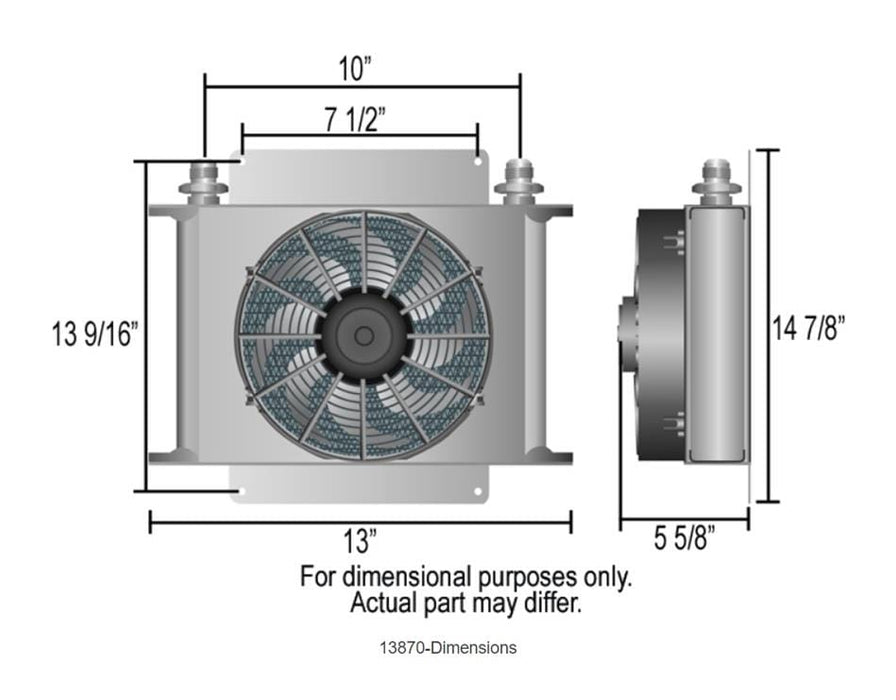 Derale Cooling Products Derale Hyper-Cool Extreme Remote Fluid Coolers with Fan 13870 Autofit