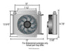 Derale Cooling Products Derale Hyper-Cool Extreme Remote Fluid Coolers with Fan 15870 Autofit