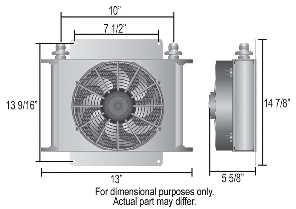 Derale Cooling Products Derale Hyper-Cool Extreme Remote Fluid Coolers with Fan 15876 Autofit