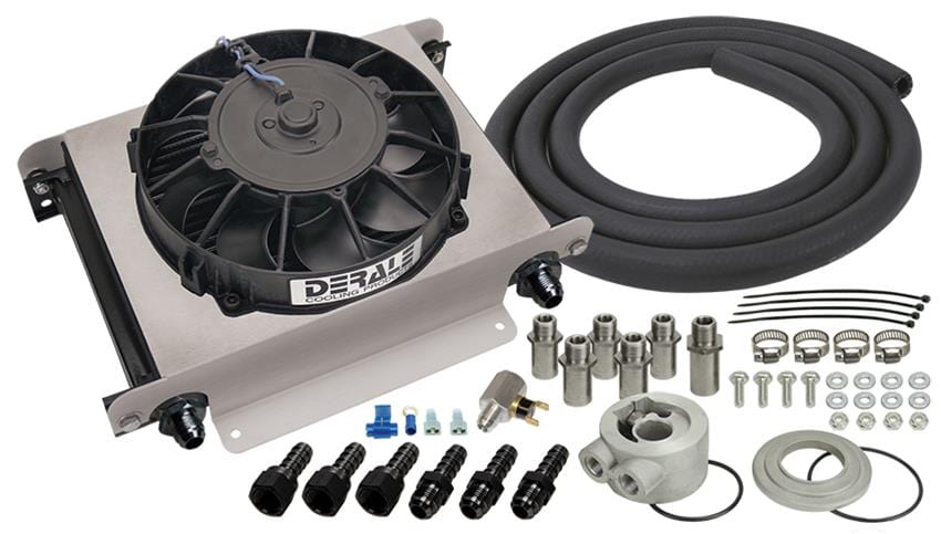 Derale Cooling Products Derale Hyper-Cool Remote Fluid Coolers with Fan Kits 15660 Autofit