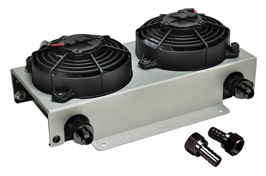 Derale Cooling Products Derale Hyper-Cool Remote Fluid Coolers with Fan Kits 15840 Autofit