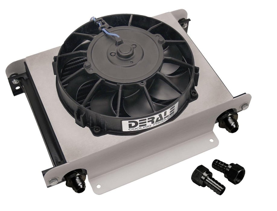 Derale Cooling Products Derale Hyper-Cool Remote Fluid Coolers with Fan Kits 15960 Autofit