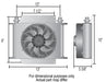 Derale Cooling Products Derale Hyper-Cool Remote Fluid Coolers with Fan Kits 15960 Autofit