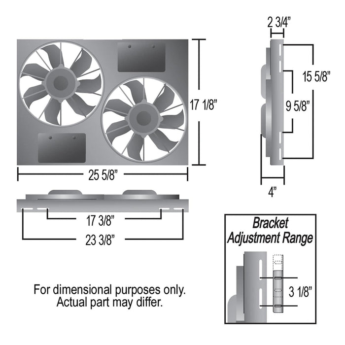 Derale Cooling Products Derale PWM Electric Fan Powerpacks 66826 Autofit