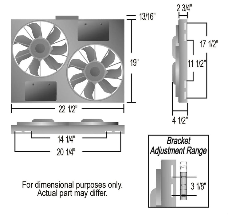 Derale Cooling Products Derale PWM Electric Fan Powerpacks 66830 Autofit