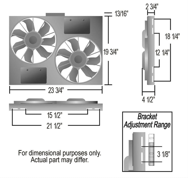 Derale Cooling Products Derale PWM Electric Fan Powerpacks 66835 Autofit