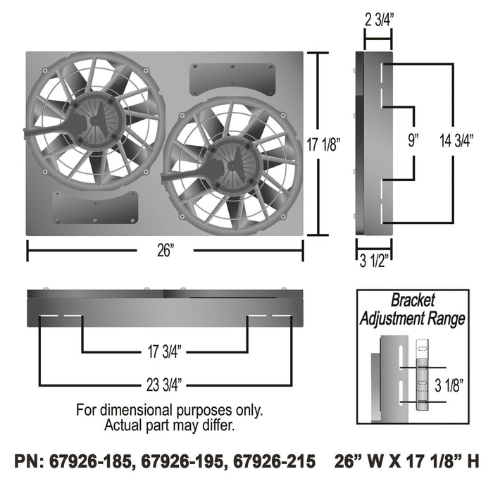 Derale Cooling Products Derale PWM Electric Fan Powerpacks 67926-185 Autofit