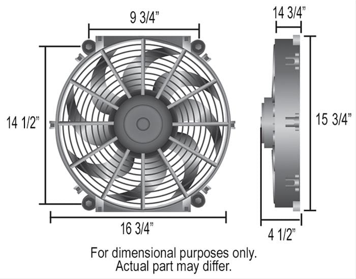 Derale Cooling Products Derale Tornado Universal Fans 16516 Autofit