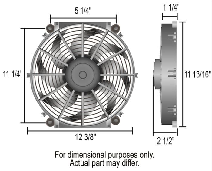 Derale Cooling Products Derale Tornado Universal Fans 16622 Autofit