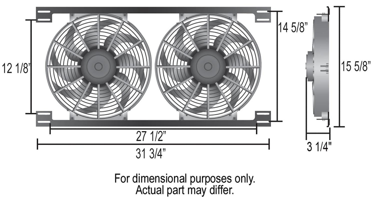 Derale Cooling Products Derale Tornado Universal Fans 16834 Autofit