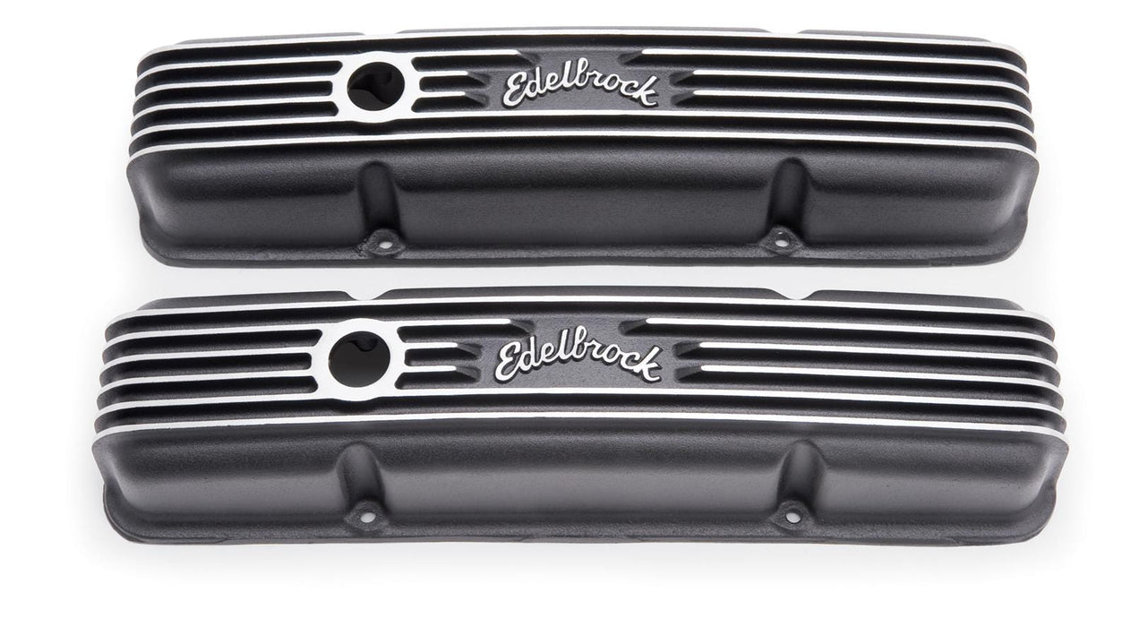 Edelbrock Edelbrock Classic Cast Aluminum Valve Covers 41433 Autofit