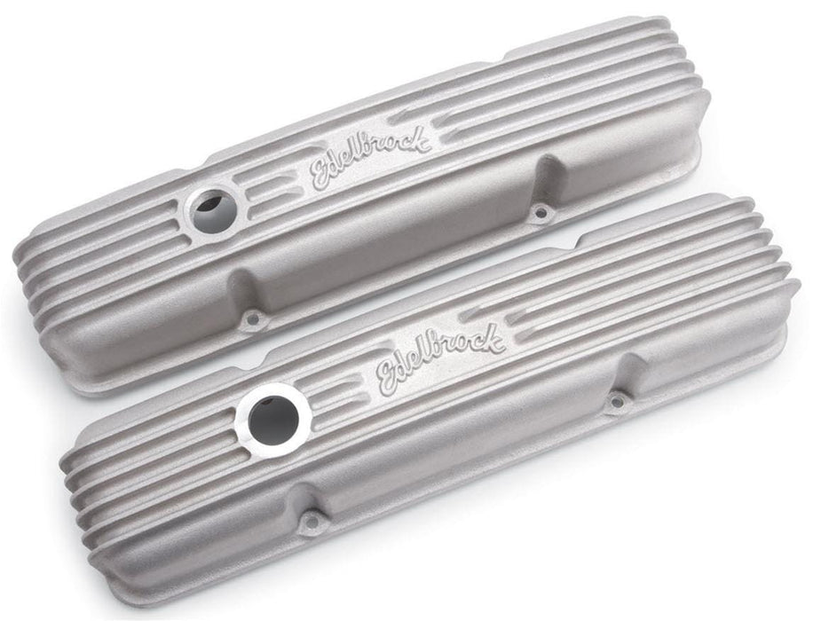 Edelbrock Edelbrock Classic Cast Aluminum Valve Covers 41449 Autofit