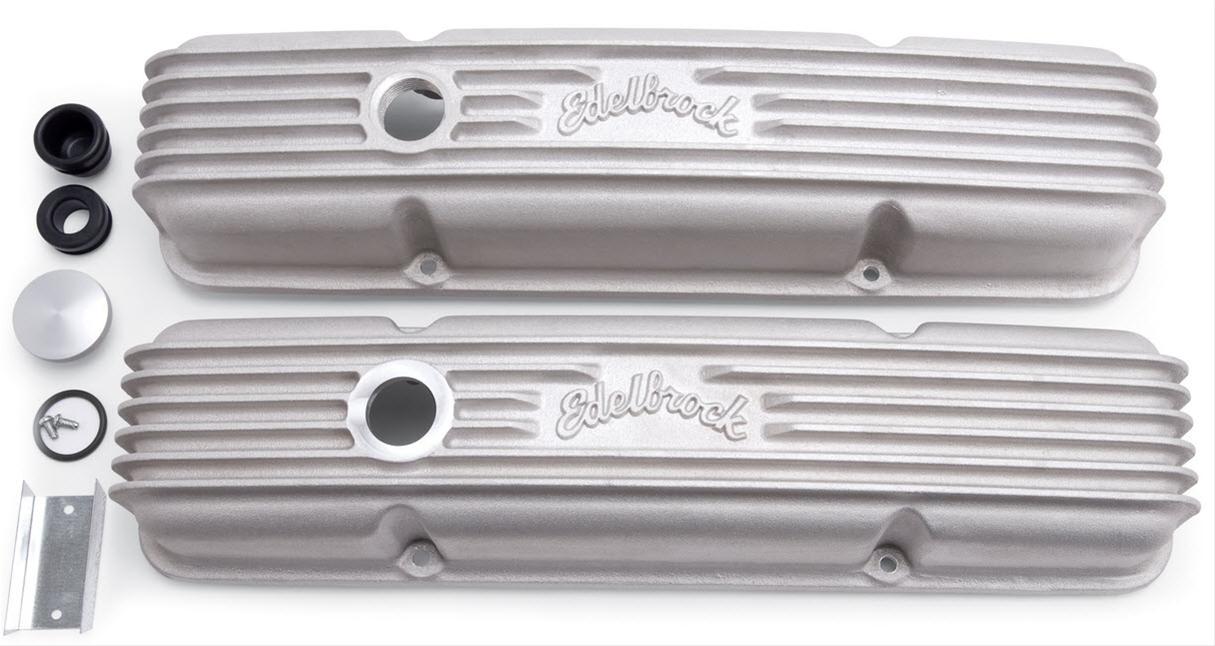 Edelbrock Edelbrock Classic Cast Aluminum Valve Covers 41449 Autofit