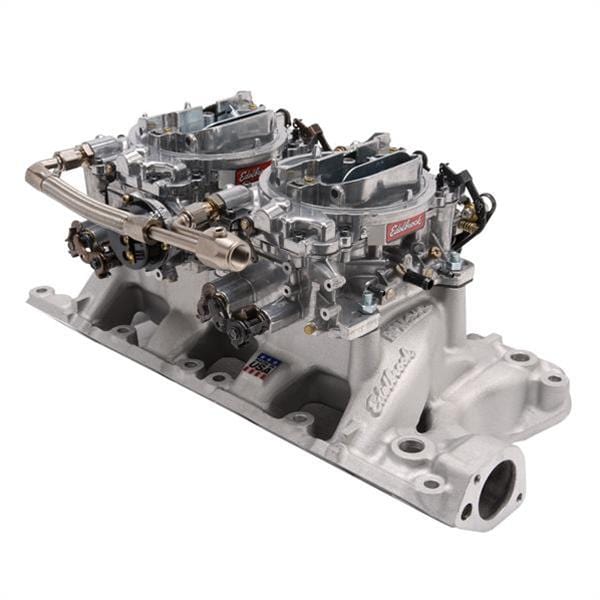 Edelbrock Edelbrock Performer RPM Dual Quad Air-Gap Manifold and Carburetor Kits 2035 Autofit