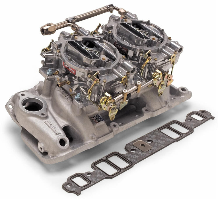 Edelbrock Edelbrock Performer RPM Dual Quad Air-Gap Manifold and Carburetor Kits 2036 Autofit