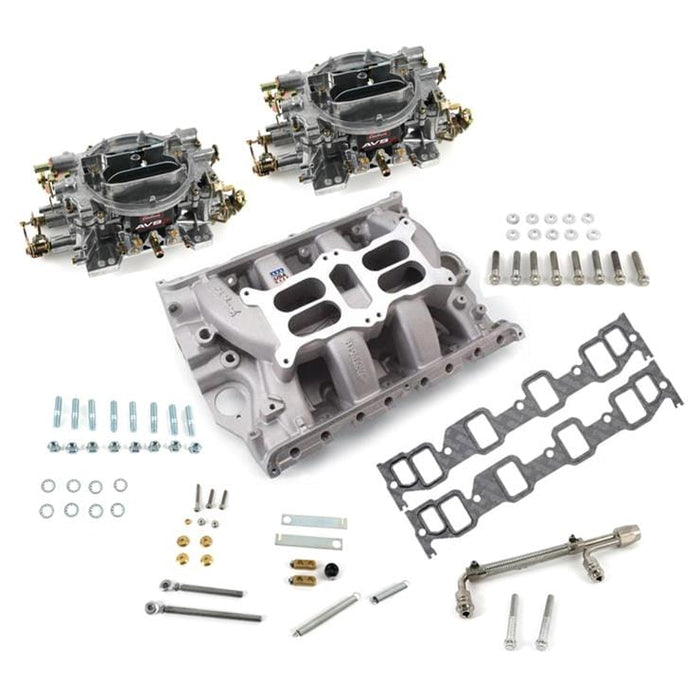 Edelbrock Edelbrock Performer RPM Dual Quad Air-Gap Manifold and Carburetor Kits 2036 Autofit