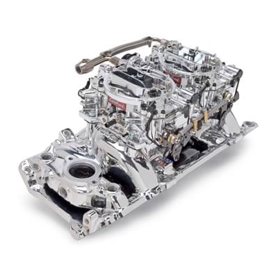 Edelbrock Edelbrock Performer RPM Dual Quad Air-Gap Manifold and Carburetor Kits 2065 Autofit