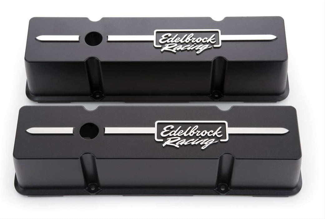 Edelbrock Edelbrock Racing Diecast Aluminum Valve Covers 41643 Autofit