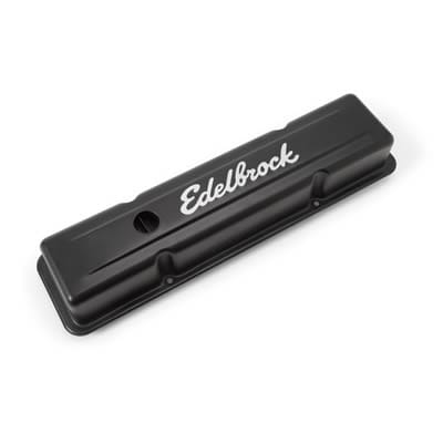 Edelbrock Edelbrock Signature Series Black Valve Covers 4443 Autofit
