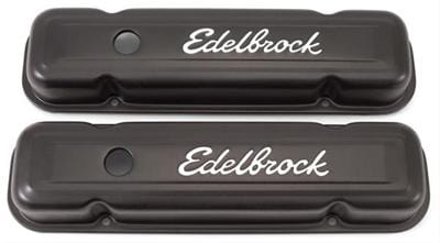 Edelbrock Edelbrock Signature Series Black Valve Covers 4453 Autofit